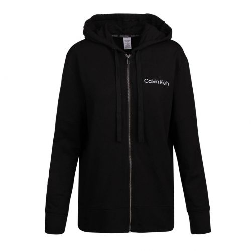 Womens Black Structure Hooded Zip Through Sweat Top 92036 by Calvin Klein from Hurleys