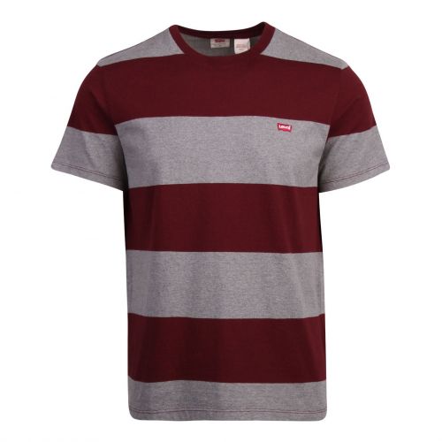 Mens Dark Red Original Rugby Stripe S/s T Shirt 76746 by Levi's from Hurleys