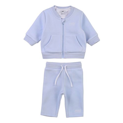 Baby Pale Blue 3 Piece Tracksuit Gift Set 83606 by BOSS from Hurleys