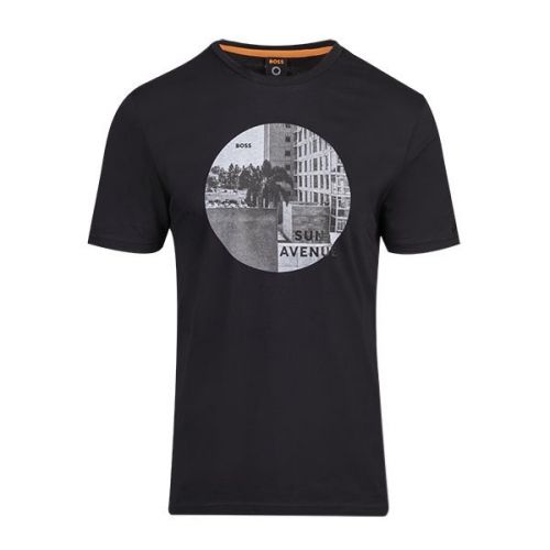 Mens Black Thinking 5 S/s Tee T Shirt 110022 by BOSS from Hurleys