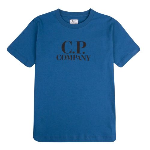 Boys Lyons Blue Branded Back Logo S/s T Shirt 87589 by C.P. Company Undersixteen from Hurleys