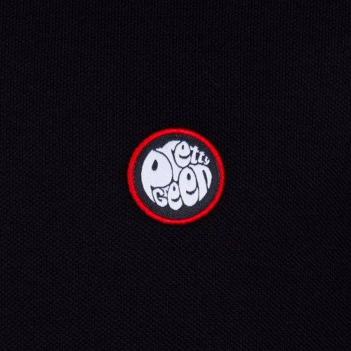 Mens Black Tipped L/s Polo Shirt 64182 by Pretty Green from Hurleys