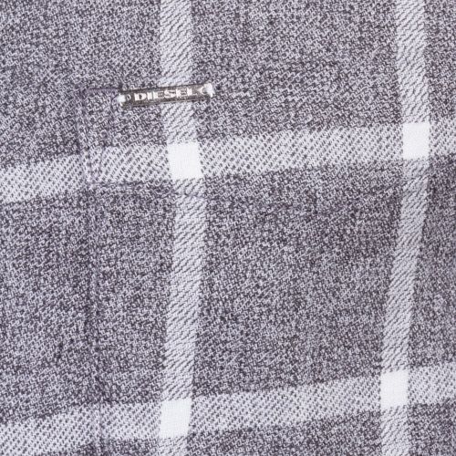 Mens Grey S-Tas Check L/s Shirt 63984 by Diesel from Hurleys