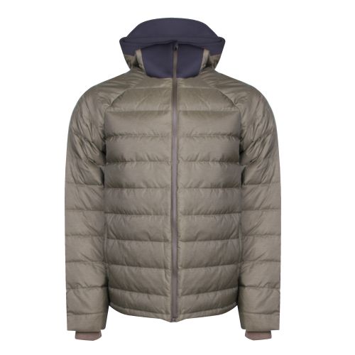 Mens Green Peaked Hooded Padded Jacket 29184 by Emporio Armani from Hurleys