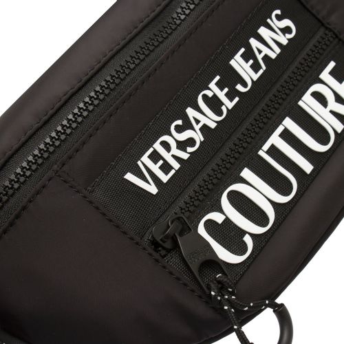 Mens Black Nylon Logo Bumbag 74307 by Versace Jeans Couture from Hurleys