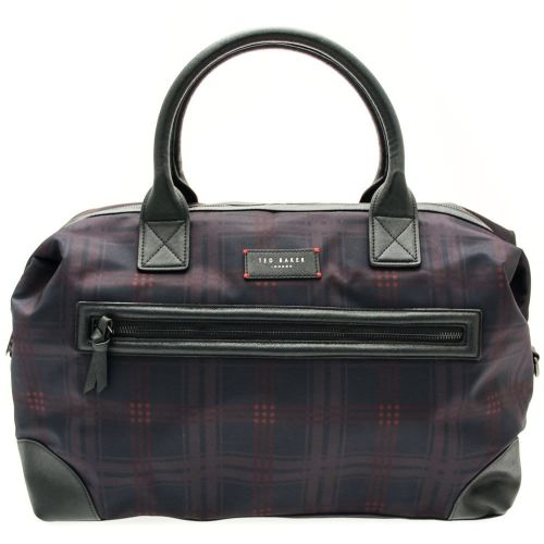 Mens Navy Javier Ombre Check Holdall Bag 9806 by Ted Baker from Hurleys