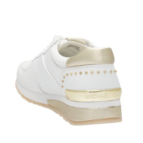 Womens White/Gold Allie Wrap Trainers 74988 by Michael Kors from Hurleys