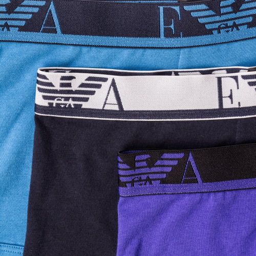 Mens Blue 3 Pack Trunks 66842 by Emporio Armani from Hurleys