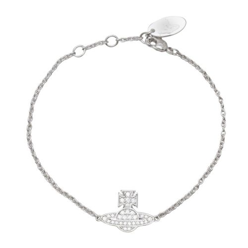 Womens Silver/White Romina Pave Orb Bracelet 47209 by Vivienne Westwood from Hurleys