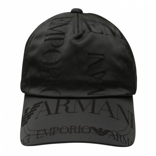 Mens Black All Over Logo Cap 55636 by Emporio Armani from Hurleys