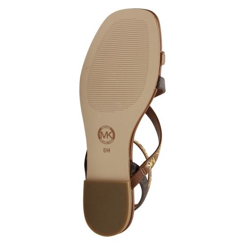 Womens Luggage Tasha Logo Luxe Strap Sandals 58568 by Michael Kors from Hurleys