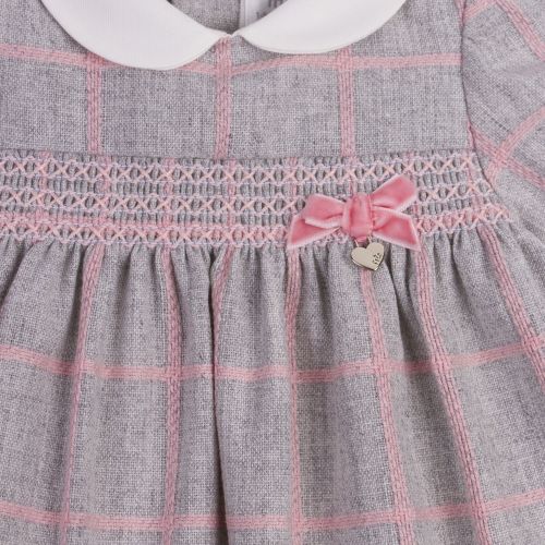 Baby Silver Plaid Bow Dress 48347 by Mayoral from Hurleys