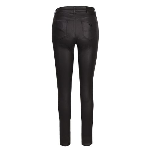 Womens Black J20 Coated Mid Rise Skinny Jeans 37155 by Emporio Armani from Hurleys