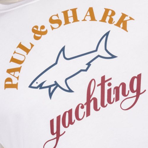 Paul & Shark Mens White Shark Fit Tri Colour S/s Tee Shirt 65000 by Paul And Shark from Hurleys