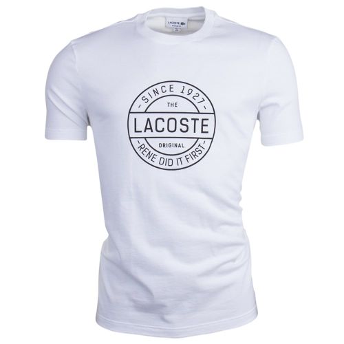 Mens White S/s T Shirt 14723 by Lacoste from Hurleys