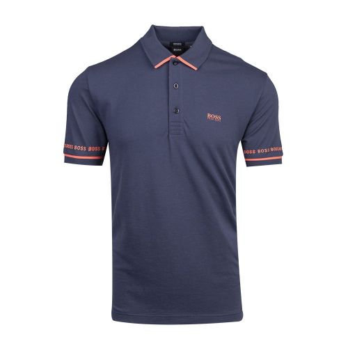 Athleisure Mens Navy Paddy 1 Regular Fit S/s Polo Shirt 99638 by BOSS from Hurleys