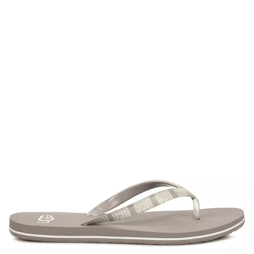 Womens Oyster Simi Graphic Flip Flops 60403 by UGG from Hurleys