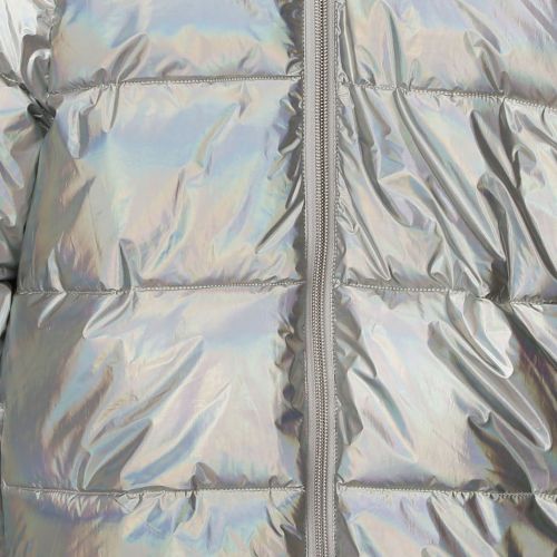 Girls Silver Iridescent Padded Coat 78499 by Billieblush from Hurleys