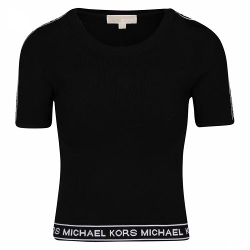 Womens Black Taped Logo S/s Sweat Top 39986 by Michael Kors from Hurleys