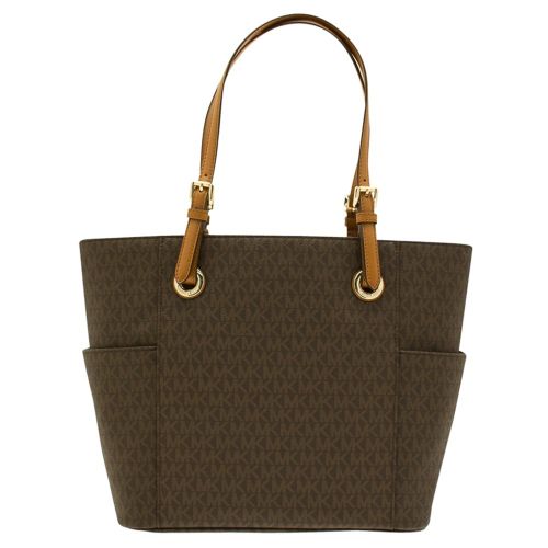 Womens Brown Signature Jet Set Eastwest Tote Bag 17303 by Michael Kors from Hurleys