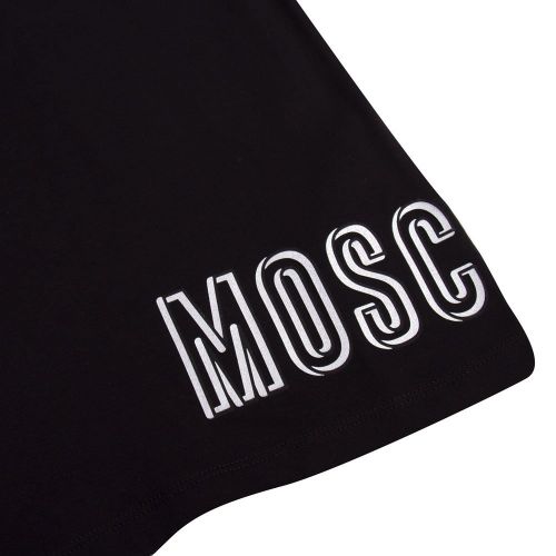 Boys Black Wrap Around Logo S/s T Shirt 91206 by Moschino from Hurleys