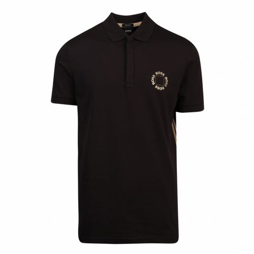 Athleisure Mens Charcoal Paddy 8 Circle Regular Fit S/s Polo Shirt 57042 by BOSS from Hurleys