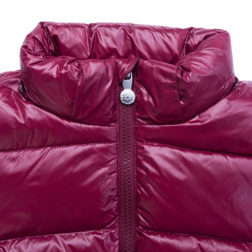 Girls Burgundy Authentic Fur Hooded Shiny Jacket 65811 by Pyrenex from Hurleys