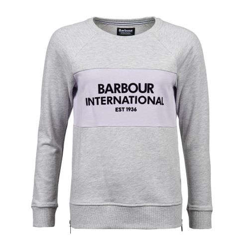 Womens Grey Island Crew Sweat Top 46623 by Barbour International from Hurleys