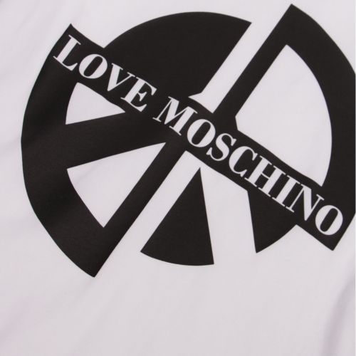 Mens Optical White Half Peace Logo Slim Fit S/s T Shirt 47854 by Love Moschino from Hurleys
