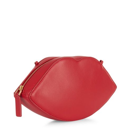 Womens Red Smooth Lips Cross Body Bag 72854 by Lulu Guinness from Hurleys