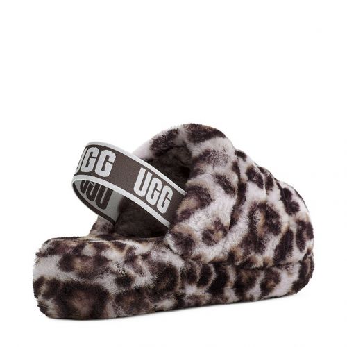 Womens Stormy Grey Fluff Yeah Slide Panther Slippers 94305 by UGG from Hurleys