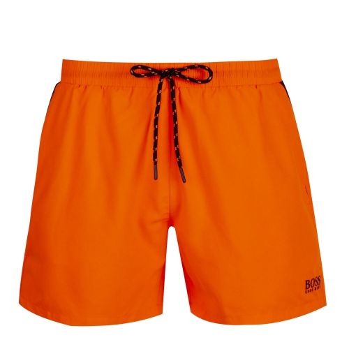 Mens Bright Orange Pearleye Swim Shorts 73734 by BOSS from Hurleys