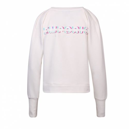 Womens White Puff Sleeve Sweat Top 47988 by Emporio Armani from Hurleys
