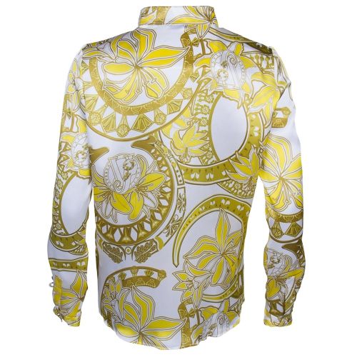 White & Gold Printed L/s Blouse 72684 by Versace Jeans from Hurleys