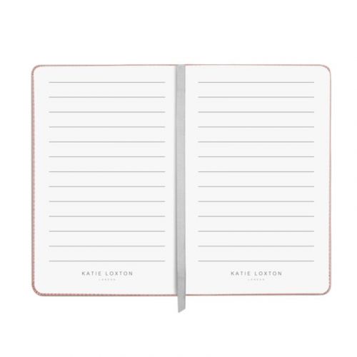 Womens Metallic Pink Love Mini Notebook 101080 by Katie Loxton from Hurleys