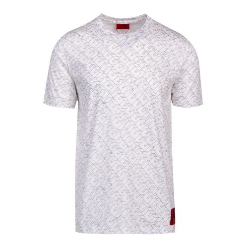 Mens White Dantastic Logo Print S/s T Shirt 73615 by HUGO from Hurleys