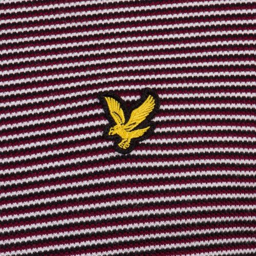 Mens Claret Jug Feeder Stripe S/s Polo 15348 by Lyle & Scott from Hurleys