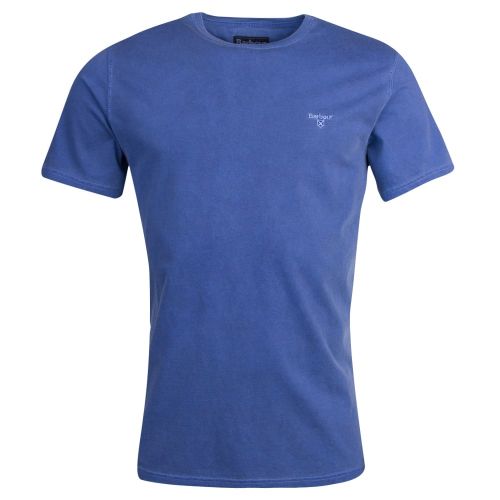Lifestyle Mens Marine Blue Garment Dyed S/s T Shirt 21939 by Barbour from Hurleys
