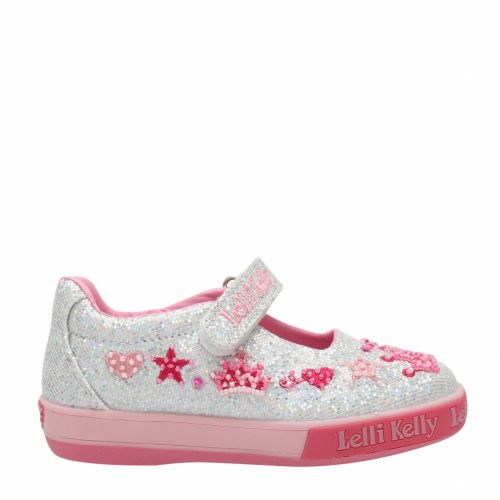 Baby Silver Glitter Tiara Dolly Shoes (20-24) 57600 by Lelli Kelly from Hurleys