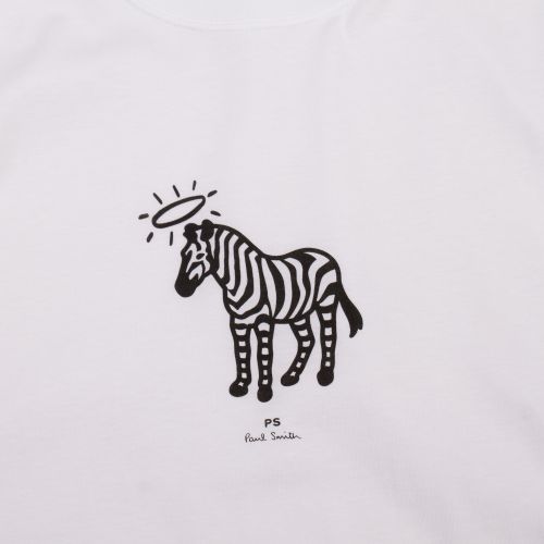 Mens White Halo Zebra S/s T Shirt 56753 by PS Paul Smith from Hurleys
