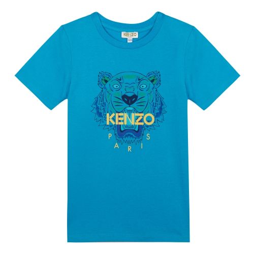 Boys Scuba Blue Tiger S/s T Shirt 36471 by Kenzo from Hurleys