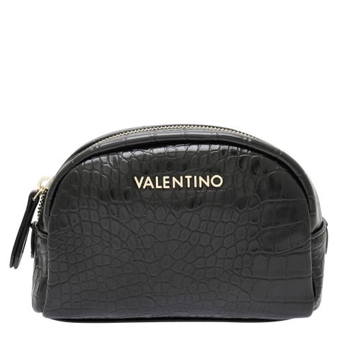Womens Black Grote Croc Beauty Bag 78133 by Valentino from Hurleys