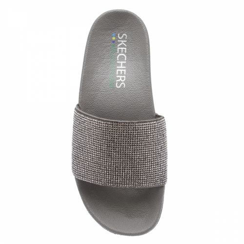 Womens Pewter Pops Up Stone Age Slides 40774 by Skechers from Hurleys