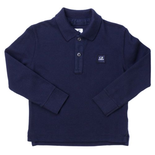 Boys Blue Chest Badge L/s Polo Shirt 63588 by C.P. Company Undersixteen from Hurleys