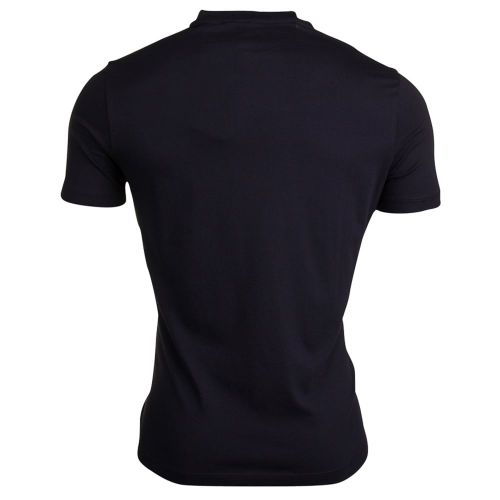 Mens Black Tonal Branded S/s Tee Shirt 11016 by Armani Jeans from Hurleys