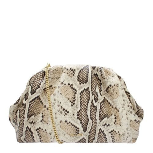 Womens Grey Bibeei Snake Gathered Clutch 88939 by Ted Baker from Hurleys