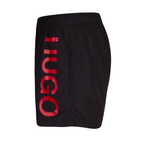 Mens Black/Red Abas Logo Swim Shorts 88018 by HUGO from Hurleys