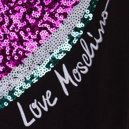 Womens Black Heart s/s Tee Shirt 72640 by Love Moschino from Hurleys