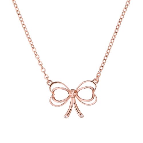 Womens Rose Gold Lahri Small Heart Bow Necklace 32946 by Ted Baker from Hurleys