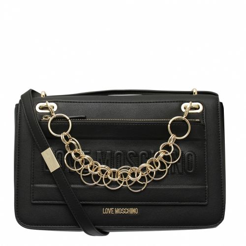 Womens Black Chain Links Shoulder Bag 47923 by Love Moschino from Hurleys